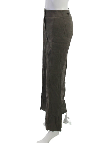 Elie Tahari Women Brown Polyester Blend Chino Dress Pants Size 14