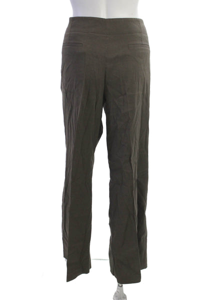 Elie Tahari Women Brown Polyester Blend Chino Dress Pants Size 14