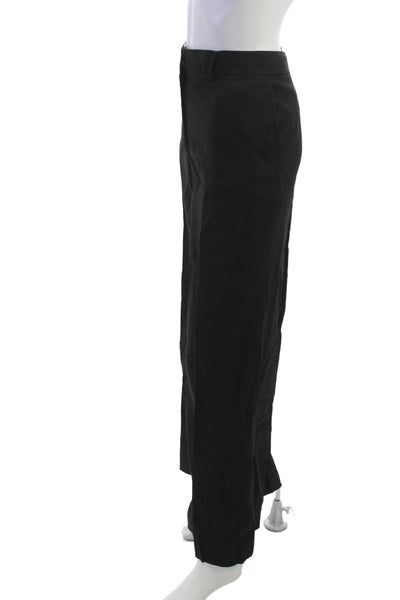 Elie Tahari Women Black Polyester Blend Dress Pants Button Closure Size 14