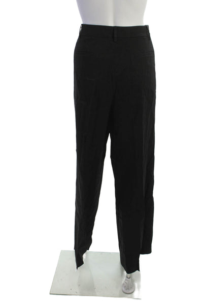Elie Tahari Women Black Polyester Blend Dress Pants Button Closure Size 14