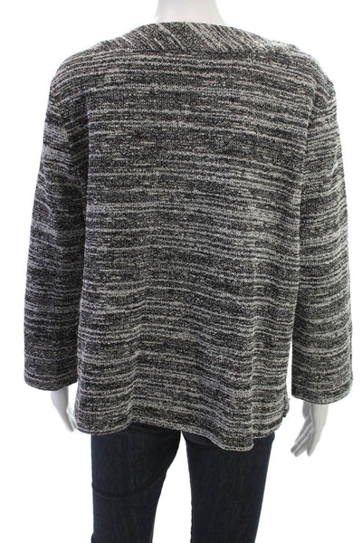 Karl Lagerfeld Womens Argyle Pullover Long Sleeve Black Size L