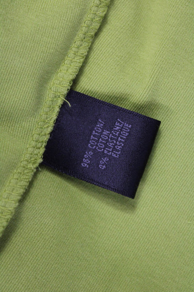 Lafayette 148 New York Women Green Cotton Blend 3/4 Sleeve T-Shirt Size L