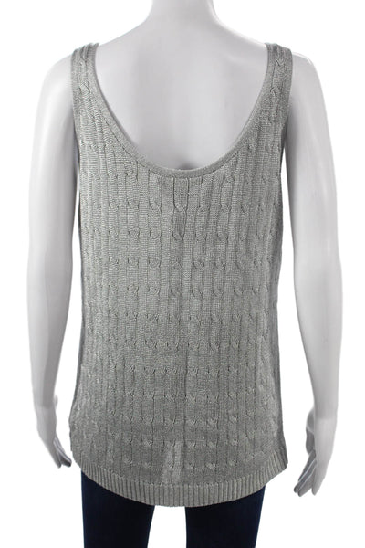 Ralph Lauren Womens Tunic Tank Gray Cotton Sleeveless Round Neck Size XL
