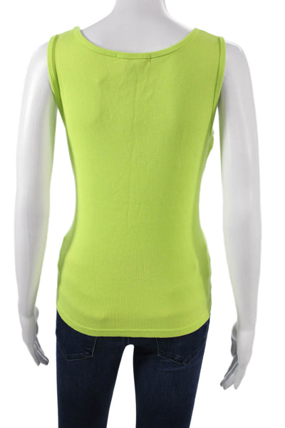 Lauren Ralph Lauren Womens Green Sleeveless Square Neck Basic Tank 90s Size M