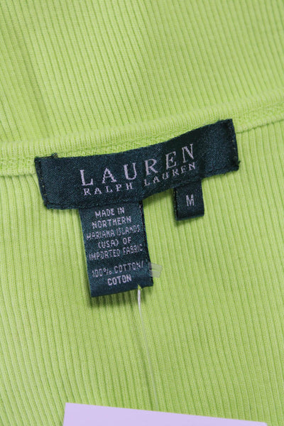 Lauren Ralph Lauren Womens Green Sleeveless Square Neck Basic Tank 90s Size M