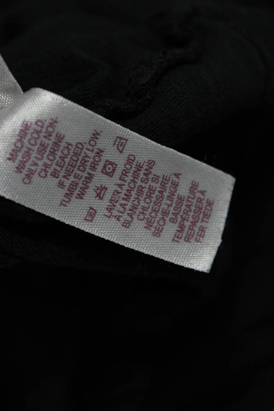 Velvet Womens Basic Black T-Shirt Short Sleeve Round Neck Cotton Modal Size S