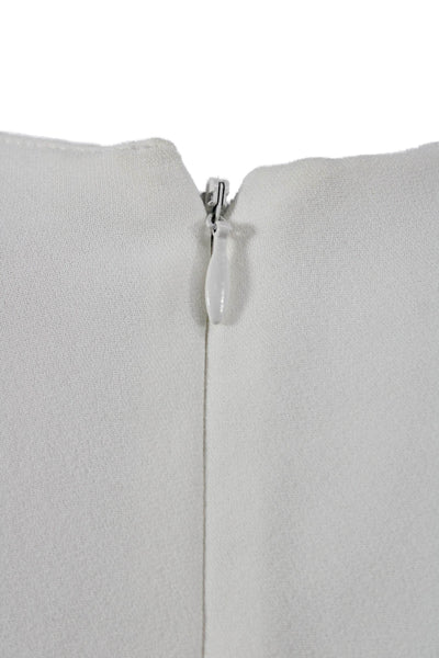 Ramy Brook Womens White V Neck Sleeveless Shift Dress Short Size 2