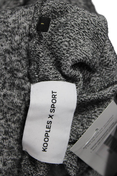 The Kooples Women Jogger Sweatpants Gray Drawstring Viscose Cotton Blend Size 1