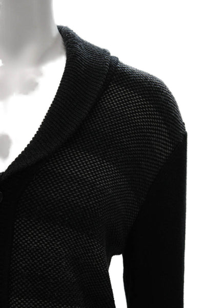 Calvin Klein Mens Cardigan Black Button Long Sleeve Cotton Acrylic Size L