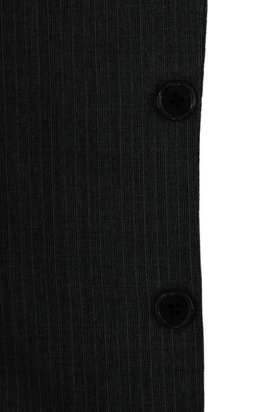 Hickey Freeman Men 2 Piece Dark Gray Striped Suit Size 42