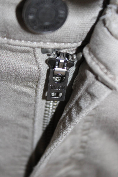 7 For All Mankind Mens Cropped Khakis Gray Button Fly Size 32