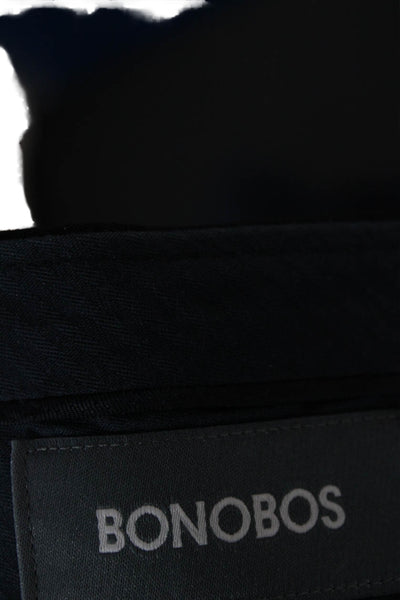Bonobos Mens Dress Pants Black Wool Classic Button Size 32