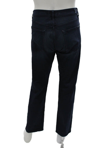 AG Adriano Goldschmied Mens Straight Jeans Dark Blue Button Fly Size 32
