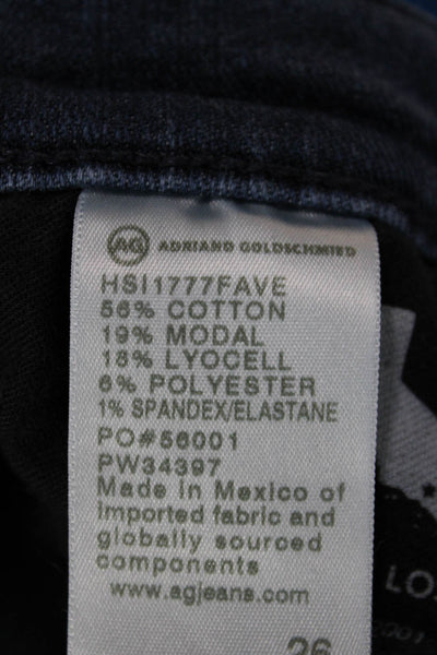 AG Adriano Goldschmied Womens Dark Blue High Rise Ankle Skinny Jeans Size 26