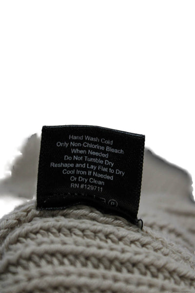 Jenni Kayne Womens Beige Cotton Crew Neck Pullover Sweater Long Sleeve Size XS