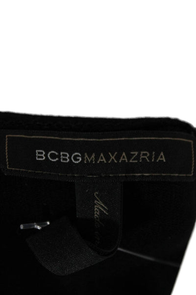 BCBGMAXAZRIA Women Black Long Sleeve Blouse Size L