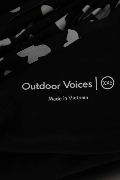Outdoor Voices Womens Slip Tank Dress Black Butterfly Graphic Size 2XS