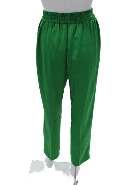 Zara Womens Green Jogger Sweatpants Drawstring 100% Polyester Size XS