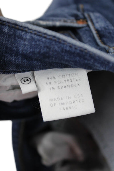 L'Agence Women Cropped Skinny Jeans Light Blue Size 25