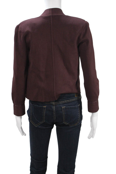 M.M. Lafleur Women Brown Long Sleeve Blazer Viscose Blend Size XS