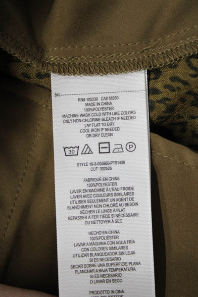 Joie Womens Ankle Jogger Pants Brown Leopard Drawstring Size XS
