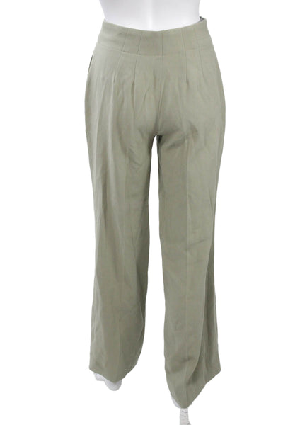 Club Monaco Womens Petite Beige Acetate Dress Pants Hook Eye 29in Size 00