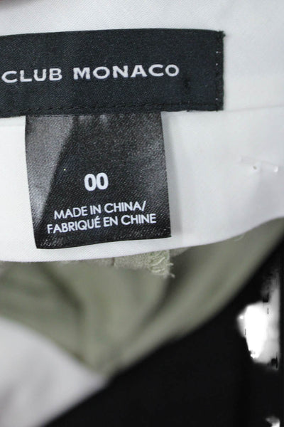 Club Monaco Womens Petite Beige Acetate Dress Pants Hook Eye 29in Size 00