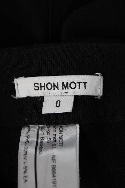 Shon Mott Womens Dress Pants Black Solid Zip Inseam 27 Size 0