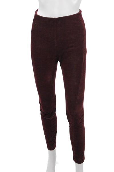 Theory Women Ankle Jeggings Brown Cotton Hook Eye Petite Size 00