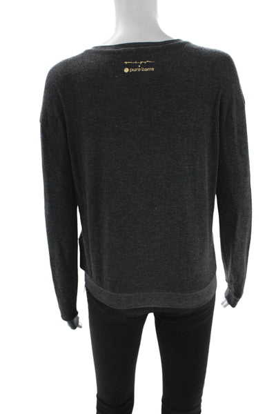 Spiritual Gangster Womens Pullover Sweatshirt Dark Gray Graphic Crew Neck Size S