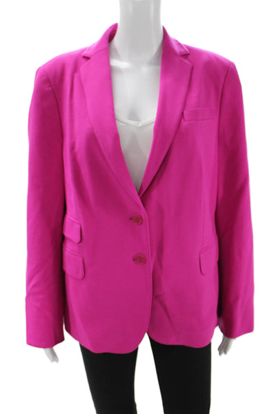 Akris Punto Women Pink Collared Blazer Long Sleeve Size 16