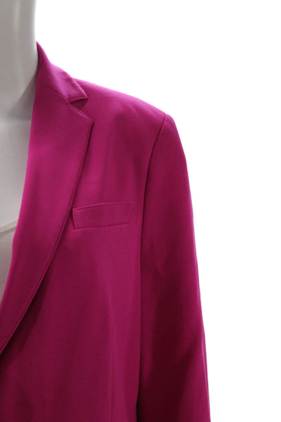 Akris Punto Women Pink Collared Blazer Long Sleeve Size 16
