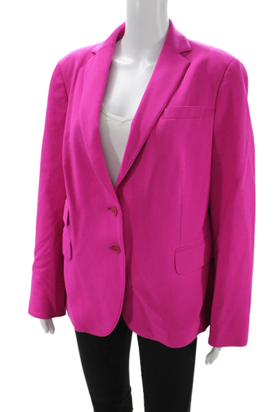 Akris Punto Women Pink Collared Blazer Long Sleeve Size 16