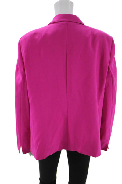 Akris Punto Women Pink Collared Blazer Long Sleeve Size 16