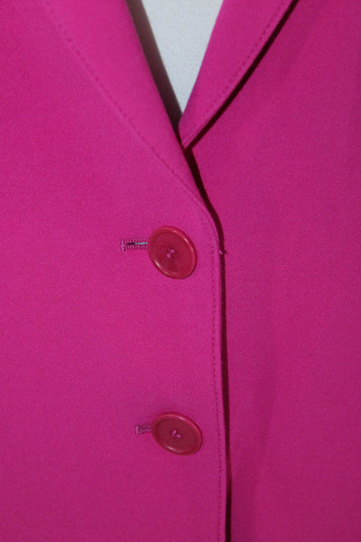 Akris Punto Women Pink Collared Blazer Long Sleeve Size 16