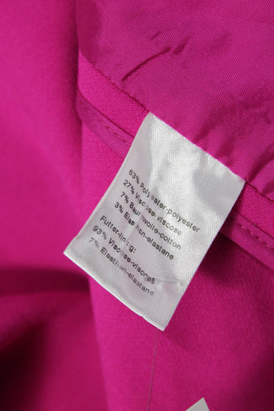 Akris Punto Women Pink Collared Blazer Long Sleeve Size 16