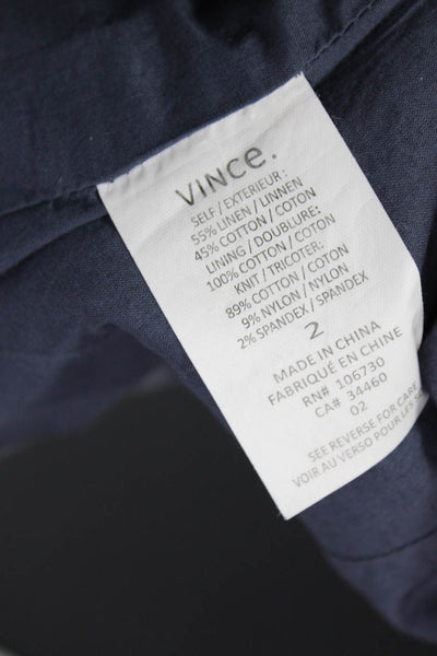 Vince Women Gray Button Blazer Mock Neck Long Sleeve Classic Size 2