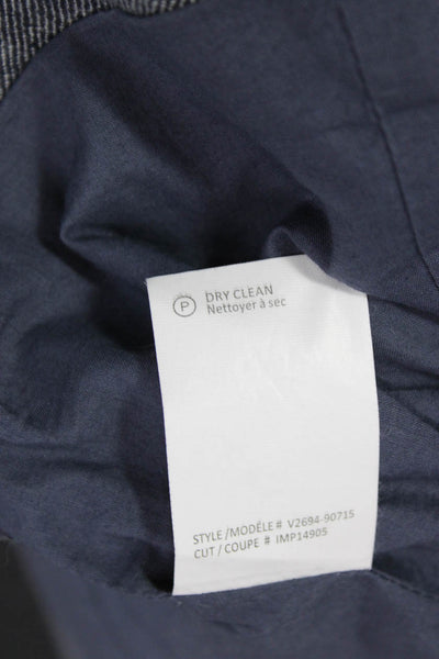 Vince Women Gray Button Blazer Mock Neck Long Sleeve Classic Size 2