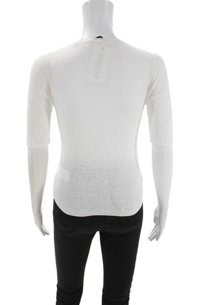 Vince Womens Basic T-Shirt White Cotton Crew Neck Short Sleeve Size S