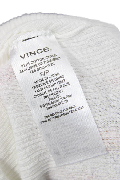 Vince Womens Basic T-Shirt White Cotton Crew Neck Short Sleeve Size S