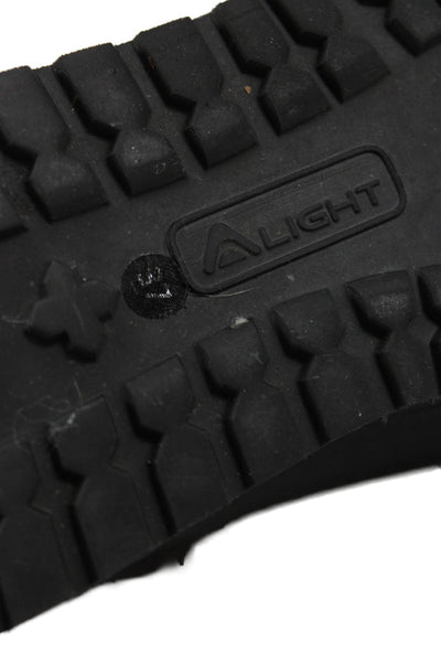 L.K. Bennett Women's Round Toe Leather Pull-On Chelsea Boots Black Size 6