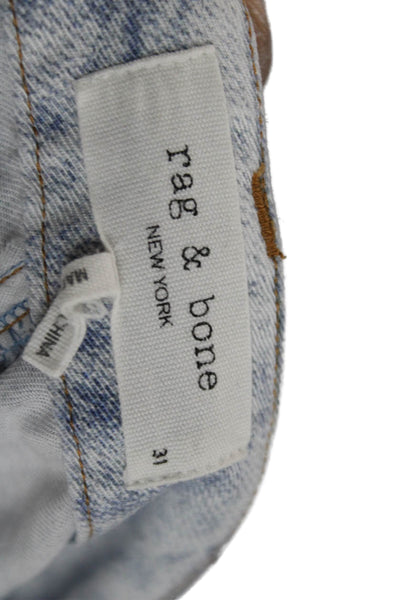 Rag & Bone Womens Cropped Ankle Jeans Light Blue Size 31