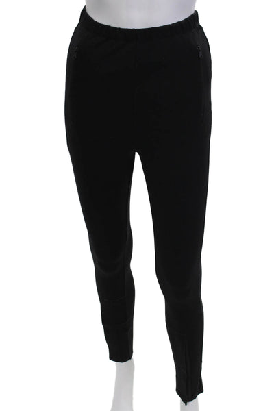 Wardrobe Womens Ankle Jogger Leggings Black Zip 65% Viscose Size XS