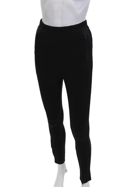 Wardrobe Womens Ankle Jogger Leggings Black Zip 65% Viscose Size XS