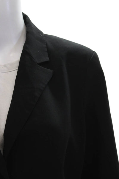 Amanda Uprichard Womens Black Buckle Blazer Long Sleeve Polyester Size S