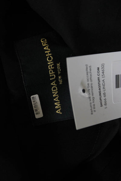 Amanda Uprichard Womens Black Buckle Blazer Long Sleeve Polyester Size S
