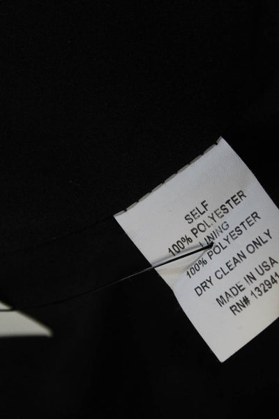 Amanda Uprichard Womens Black Buckle Blazer Long Sleeve Polyester Size S
