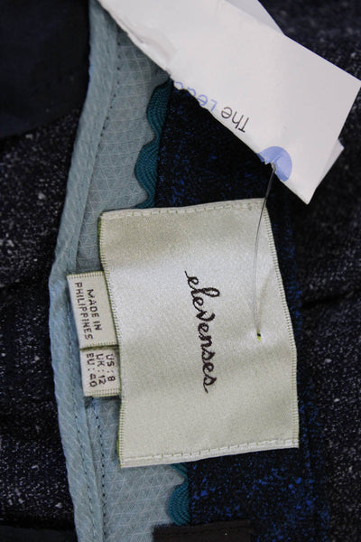 Elevenses Anthropologie Women Dress Pants Dark Blue Button Closure Size 8