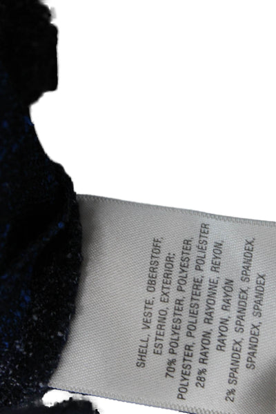 Elevenses Anthropologie Women Dress Pants Dark Blue Button Closure Size 8