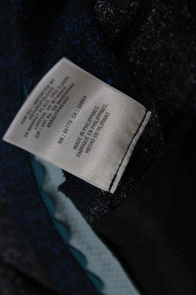 Elevenses Anthropologie Women Dress Pants Dark Blue Button Closure Size 8
